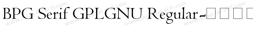 BPG Serif GPLGNU Regular字体转换